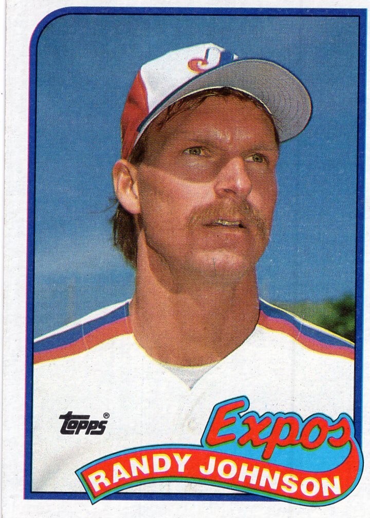 RANDY JOHNSON 1989 Topps Baseball ROOKIE Card #647 Expos Cooperstown HOF