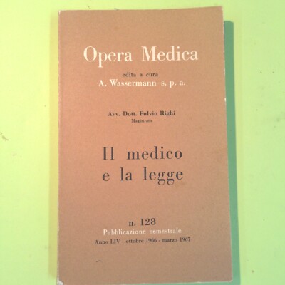 DER ARZT UND DAS GESETZ RIGHI OPER 1967 NR. 128