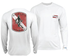 Salt Life SLX UVapor L/S Pocket Ocean Hunt DIVE Scuba M Live Salty NWT