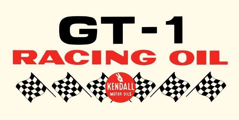 Kendall GT-1 Racing Motor Oil NEW Sign: 12x24