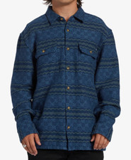 BILLABONG Men's OFFSHORE JACQUARD Flannel Shirt - DKB - Medium - NWT