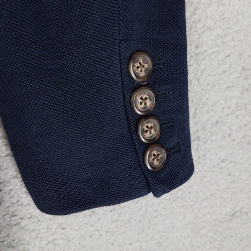 Chubbies Blazer Sports Coat Men's Medium Navy Blue Pique Casual Surgeon Cuffs - Picture 14 of 14