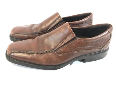 Dress Shoe Ecco Mens Casual Slip On Shoes ECCO Brown Leather Slip