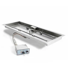 HPC Fire Flame Sense Gas Fire Pit Kit, 36x14in. Pan 30x8in. Burner, NG