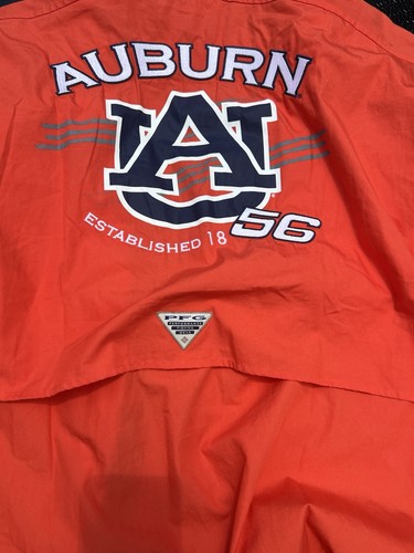 Men's XL Columbia Auburn PFG Vented Fishing Shirt NCAA - Picture 8 of 9