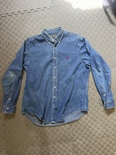 Vintage Ralph Lauren Polo Country Denim Shirt Size xl Button Up 80s 90s