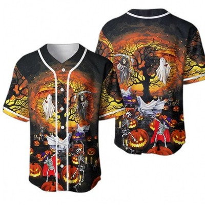Scary Movie Killer Halloween Baseball Jersey Spooky Season Party Outfit Gift