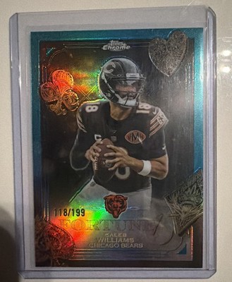 2025 Topps Chrome - Fortune 15 Caleb Williams #F15-16 Aqua Refractor /199
