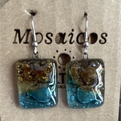 Mosaicos Handcrafted Multicolor Resin Mixed Shapes Dangle Hook Earrings