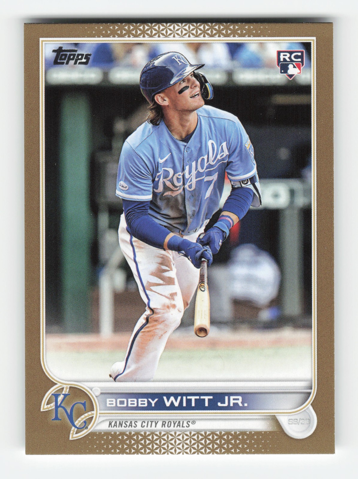 2022 Topps Update Gold #US100 Bobby Witt Jr. SN #/2022 Near Mint or Better