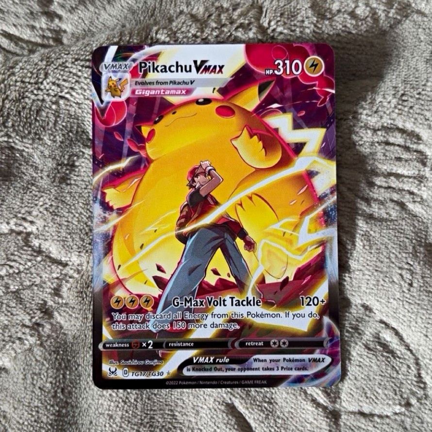 Pokémon TCG Pikachu VMAX TG17/TG30 Ultra Rare Full Art Holo EN - Lost Origin TG