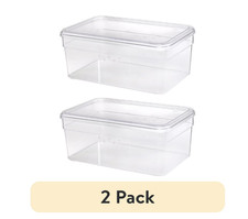 Clear Shoe Box with Lid Closet Storage Glossy 2 Pack