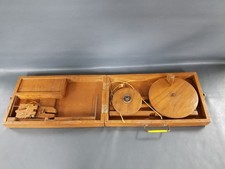 Vintage Old Wooden Book Charkha Spinning Wheel Portable Traditional Yarn Gandhi
