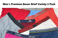 Men’s Premium Boxer Briefs Mystery 5-Pack | NWOT | Calvin Klein, Nike, UA, +More