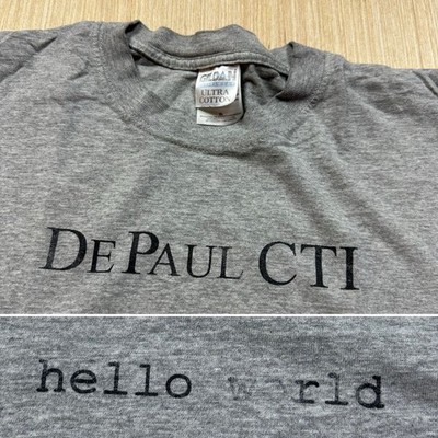 Vintage Computer Science Programming DePaul University 90s Y2K Tech T Shirt