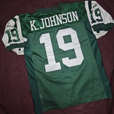 VTG AUTHENTIC KEYSHAWN JOHNSON NEW YORK JETS NFL JERSEY SZ 44 NIKE 