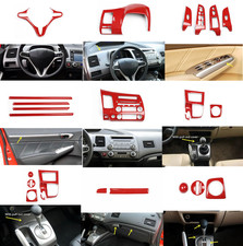 For Honda Civic 8th 2006-2009 Abs Fiber Interior Air Vents Gear Trims Stickers