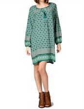 Kori Border Print Shift Mini Dress Size S