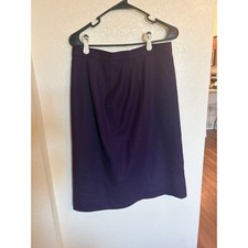 Vintage Pendleton Virgin Wool Midi Skirt Purple Plum Made in USA Size 16