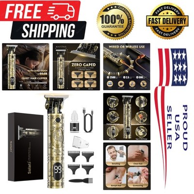 Hair Clippers for Men, Professional Hair Trimmer Zero Gapped T-Blade Trimmer ...