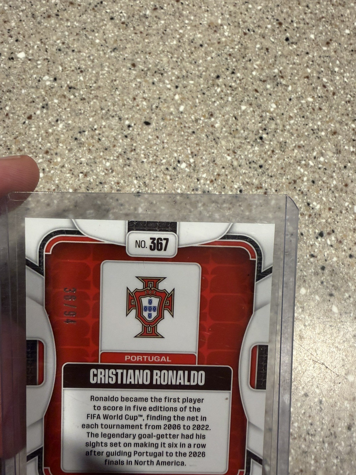 2026 Panini Prizm FIFA World Cup World Cup CRISTIANO RONALDO Old Glory /94 #367 view 9