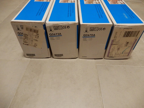 HP 309A COLOR LASERJET PRINT CARTRIDGE Q2670A(308A), Q2671A, Q2672A, Q2673A SET - Picture 2 of 3