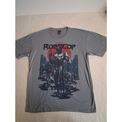 Robocop Alex Murphy Loot CratebGrey Graphic T-Shirt Mens Large Sci-Fi Movie Tee