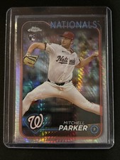 🔥Mitchell Parker 2024 Topps Chrome Update #USC13 Prism Refractor Nationals RC