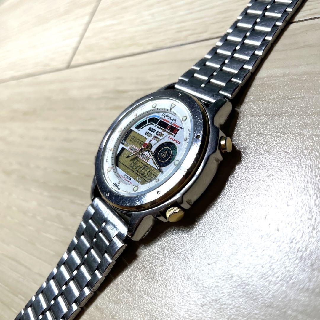 CITIZEN LIGHTHOUSE analog-digital 腕時計 CITIZEN LIGHTHOUSE Analog-Digital Silver Watch Vintage | eBay