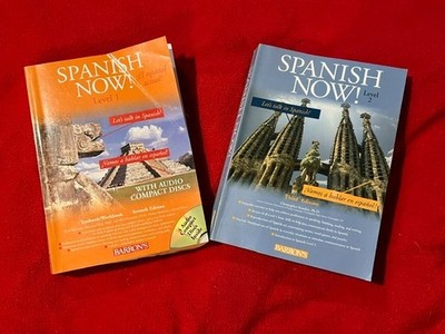 Spanish Now! Level 1 & 2 Barron s Set w/ Audio CDs Workbook Textbook Learn Spani