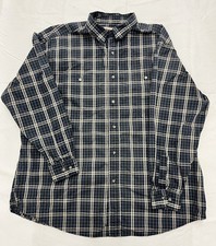 Wrangler Rugged Wear Men s Button Up Shirt Long Sleeve Plaid XL