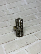 SILPADA K&R Pearls “Night Out” Brass Crystal Pearl (Size 7.5) (R23)