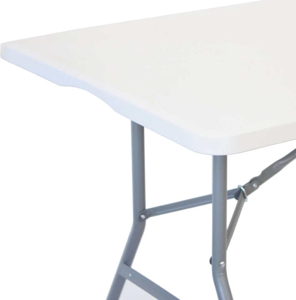 6ft 1.8m Folding Heavy Duty Catering Trestle Party Garden Table + Carry Handle - Image 4 of 4