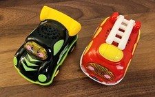 VTech Go Go Smart Wheels Riley Race Car  Felix Fire Truck  Lot Of 2 