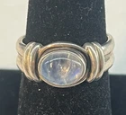 Vintage Nicky Butler 925 Sterling Silver & Oval Blue Moonstone Ring Size 8 India