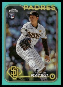 2024 Topps Chrome - Yuki Matsui #116 Aqua Refractor /199 (RC)