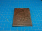 Vintage International Heater Economy Brass Plaque Utica NY Industrial Sign Metal