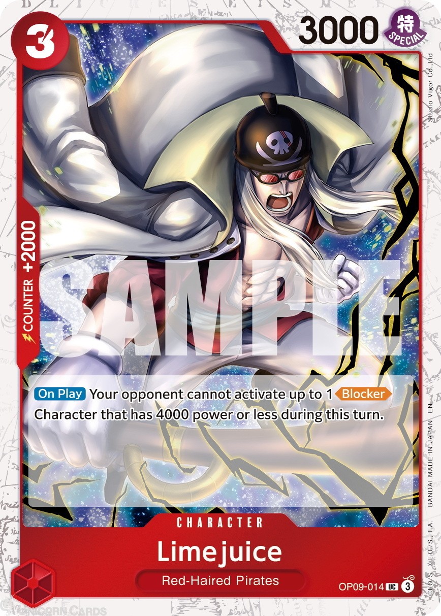 OP09-014 Limejuice : Uncommon Pirate Foil English One Piece TCG Card : PRB02: On