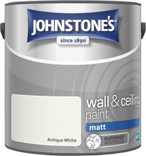 Image of Johnstone's Wall & Ceiling Paint 2.5L Matt Emulsion Smooth Finish Tin All Colors