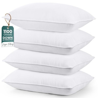 Utopia Bedding Bed Pillows for Sleeping (White), Queen Size Set of 4, Hotel...