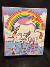 Lisa Frank Unicorn Rainbow 3-Ring Binder   Retro 90s Style Collectible