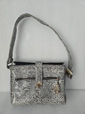 Vintage I. Miller Faux Snakeskin Python Handbag 1970s 10"x7" Read 