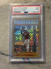 Larry Fitzgerald 2004 Topps Chrome Gold Xfractor 235/279 #215 PSA 9