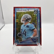2025 Donruss Optic Rated Rookie Gunnar Helm RC #371 Red Pandora Prizm Titans