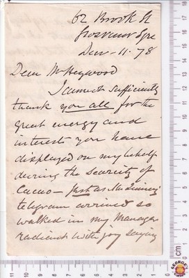 1878 Kakaoknappheitsbrief, Trinidad Bohnen, Schokoladenmanufaktur, D Wilson ALS