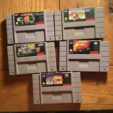 Lot of 5 Original Super Nintendo SNES Games