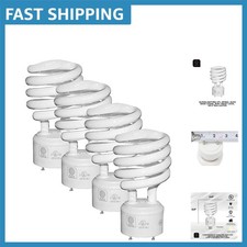 Bright 1600 Lumen GU24 CFL Light Bulbs - 4 Pack of 23W Warm White, Certified