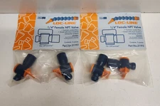 LOT OF 4 NEW IN BAG! LOC-LINE 1/4" FNPT CONTROL VALVES 21193