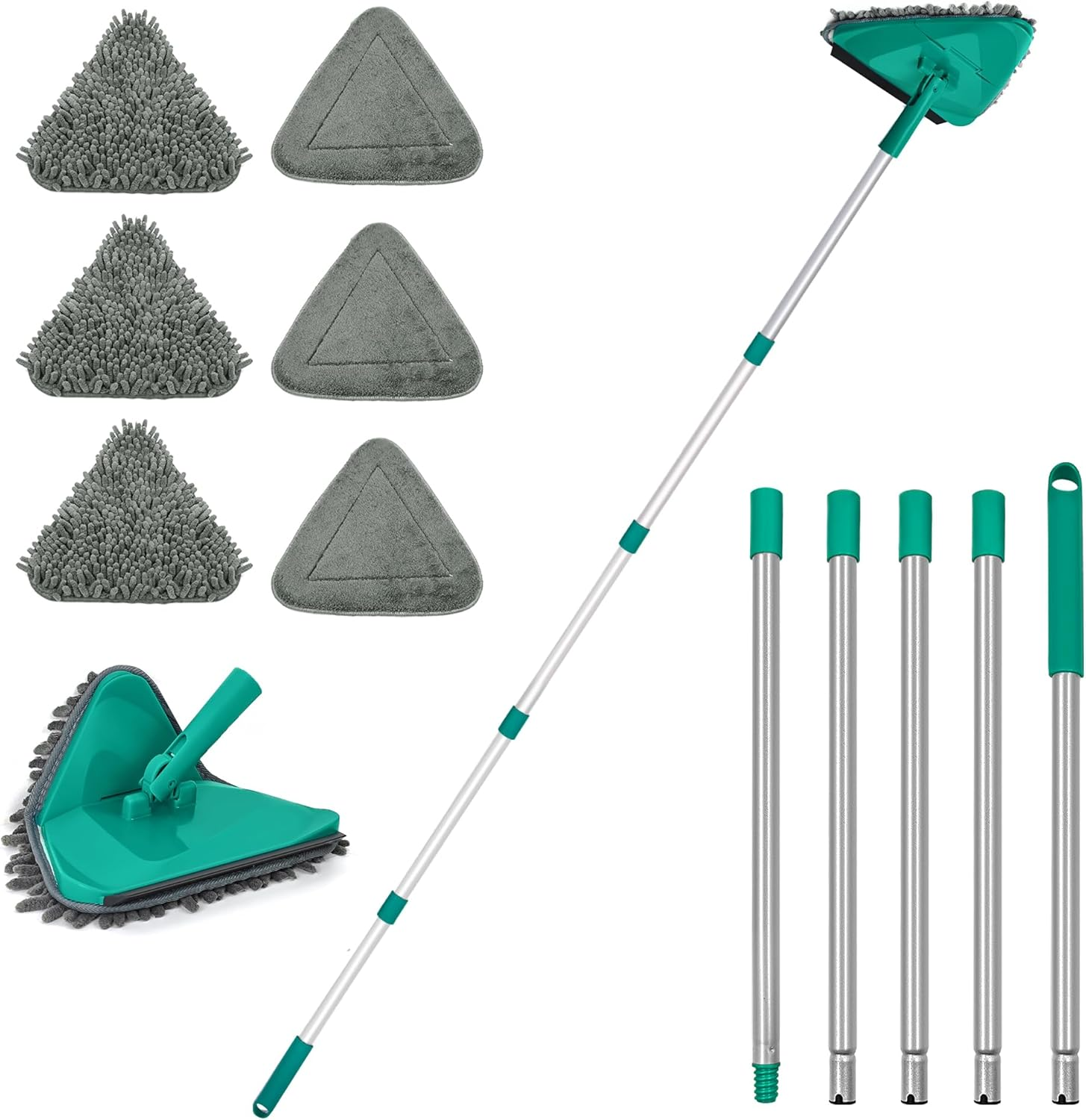 JEHONN 200CM Wall Cleaning Mop with Long Handle, 3-in-1 Ceiling Cleaner