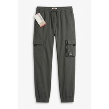 Levis Boys Slate Black Stretch Cargo Jogger Pants Relaxed Fit Size M 10-12 NWT
